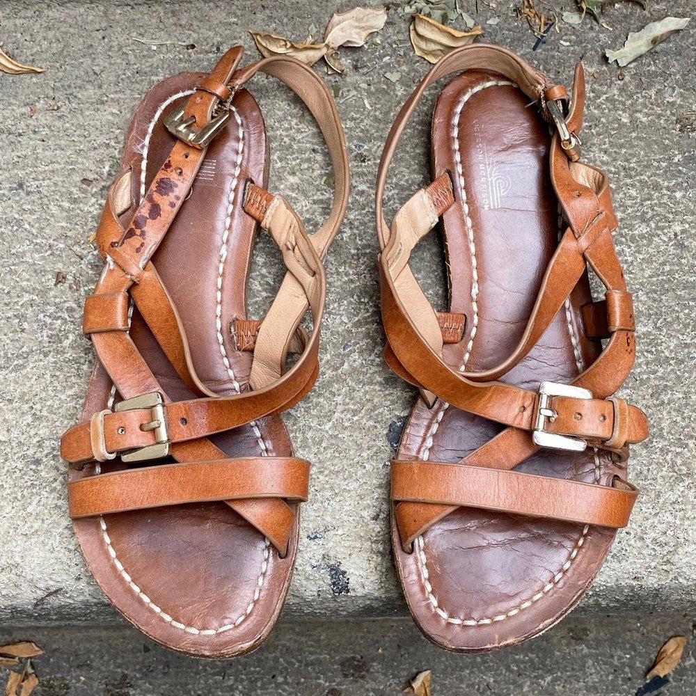 Belle by Sigerson Morrison brown leather sandals